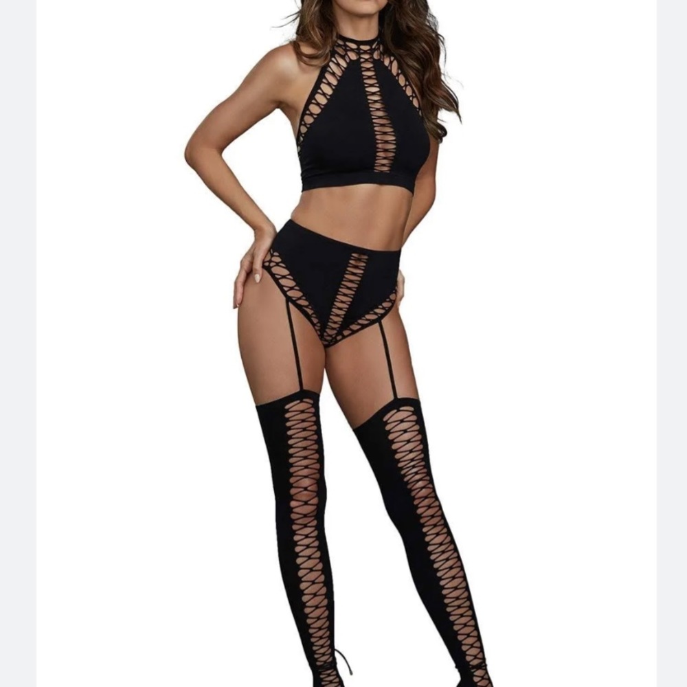 Rave shredded knit set